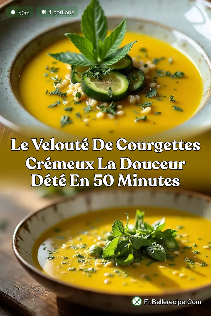 Le Velout&eacute; de Courgettes Cr&eacute;meux La Douceur d&Eacute;t&eacute; en 50 Minutes