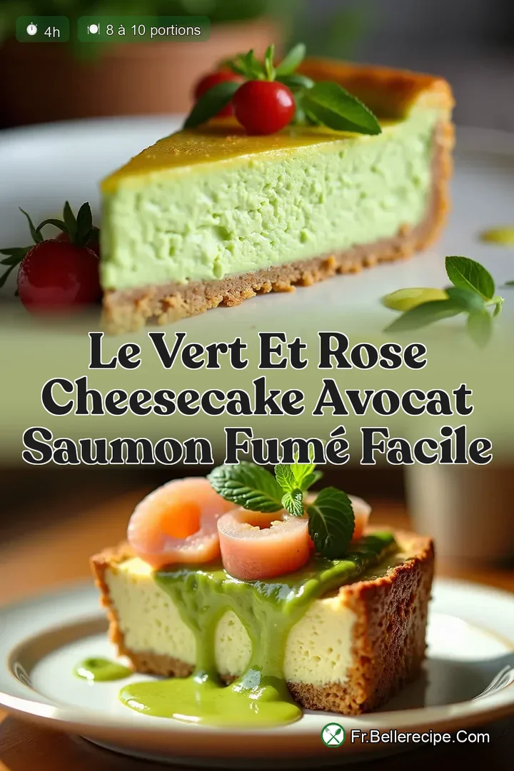 Le Vert et Rose Cheesecake Avocat Saumon Fum&eacute; Facile