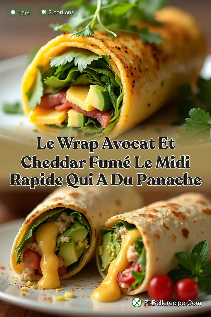 Le Wrap Avocat et Cheddar Fum&eacute; Le Midi Rapide qui a du Panache