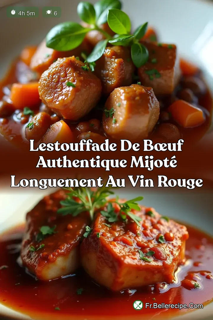 LEstouffade de B&oelig;uf Authentique Mijot&eacute; Longuement au Vin Rouge