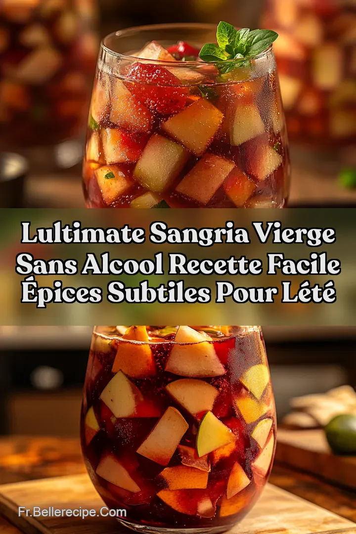 LUltimate Sangria Vierge Sans Alcool Recette Facile &Eacute;pices Subtiles pour l&Eacute;t&eacute;
