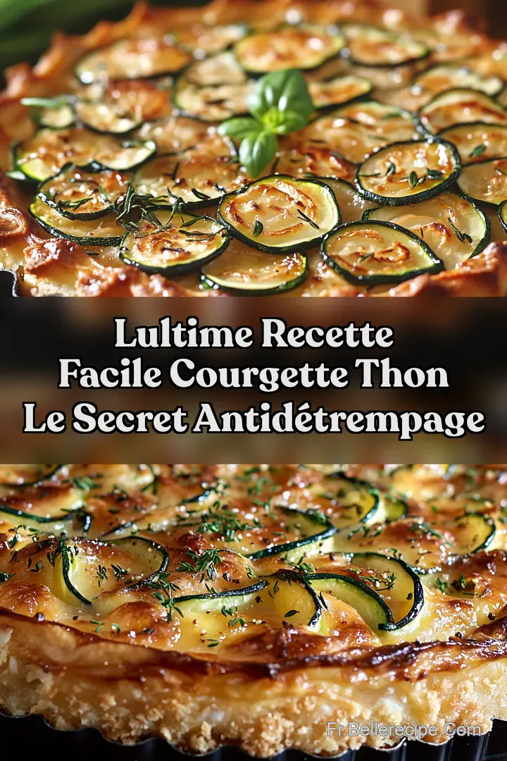 LUltime Recette Facile Courgette Thon Le Secret AntiD&eacute;trempage
