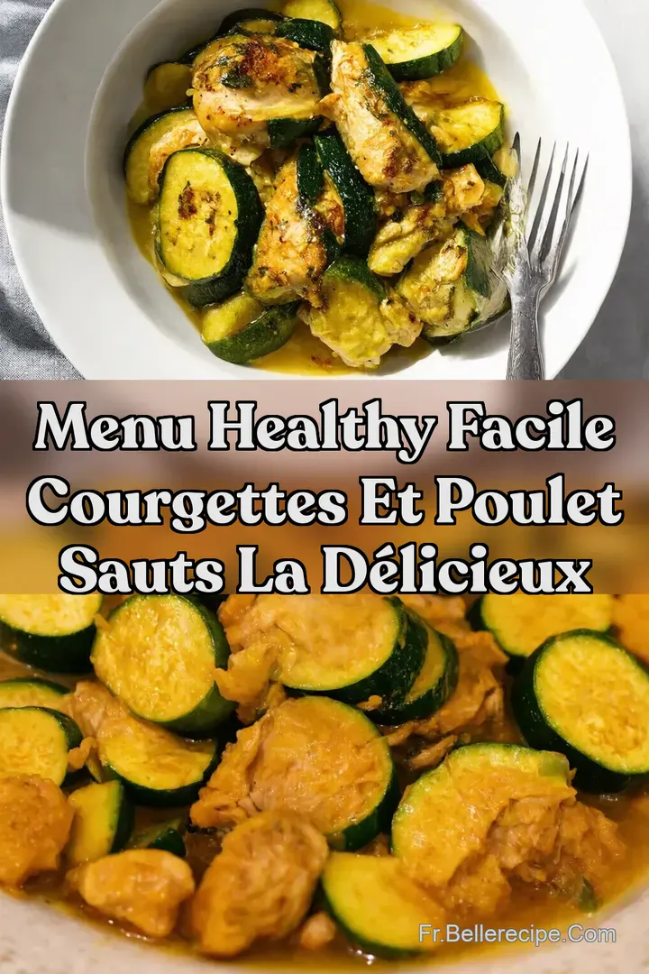 Menu Healthy Facile Courgettes et Poulet Sauts la D&eacute;licieux