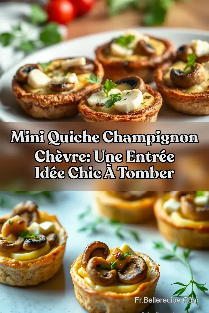 Mini Quiche Champignon Ch&egrave;vre: Une Entr&eacute;e Id&eacute;e Chic &agrave; Tomber