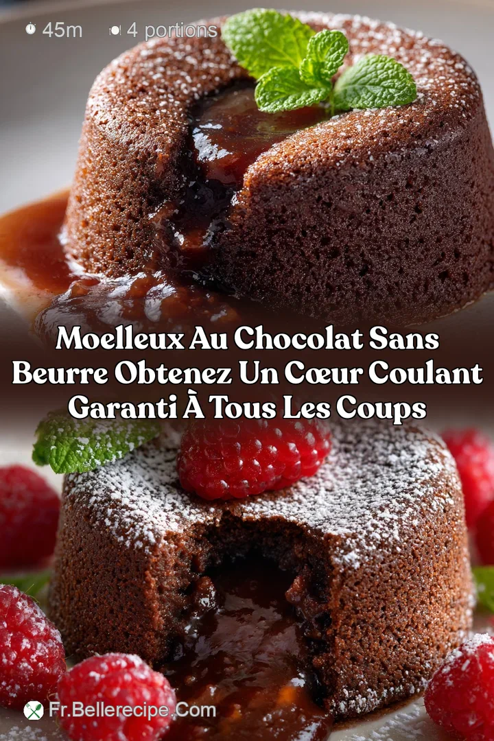 Moelleux au chocolat sans beurre obtenez un c&oelig;ur coulant garanti &agrave; tous les coups