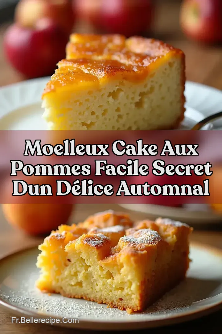 Moelleux Cake aux pommes facile Secret dun d&eacute;lice automnal
