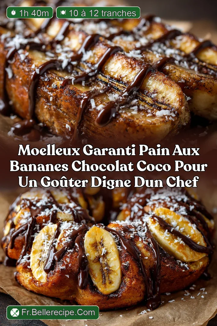 Moelleux garanti Pain aux Bananes Chocolat Coco pour un go&ucirc;ter digne dun chef