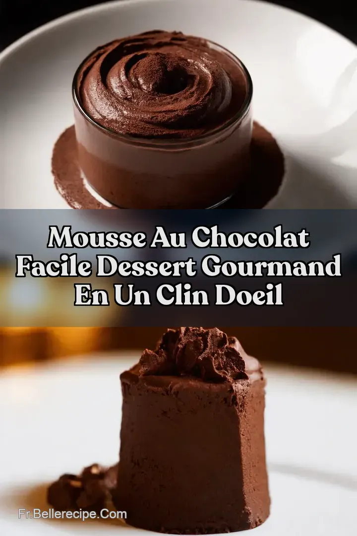 Mousse au Chocolat Facile Dessert Gourmand en Un Clin dOeil