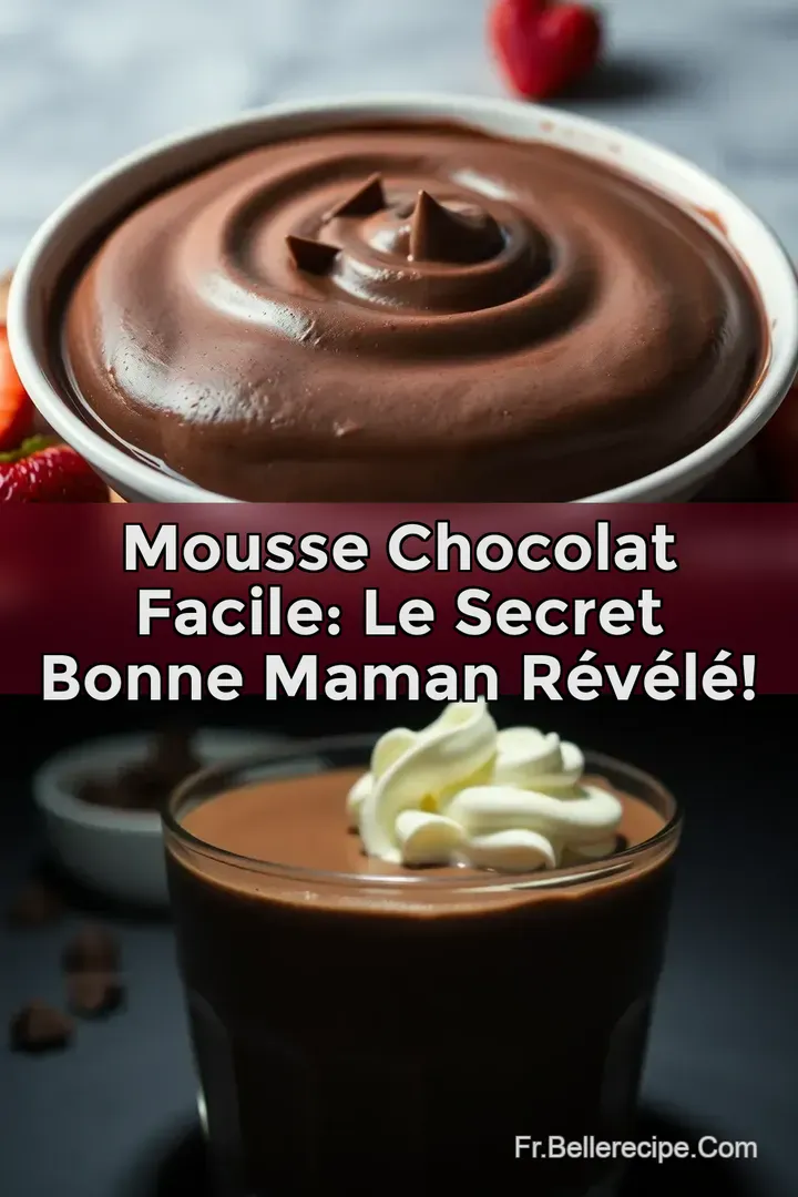 Mousse Chocolat Facile: Le Secret Bonne Maman R&eacute;v&eacute;l&eacute;!