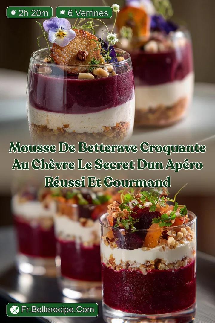 Mousse de Betterave Croquante au Ch&egrave;vre Le secret dun ap&eacute;ro r&eacute;ussi et gourmand