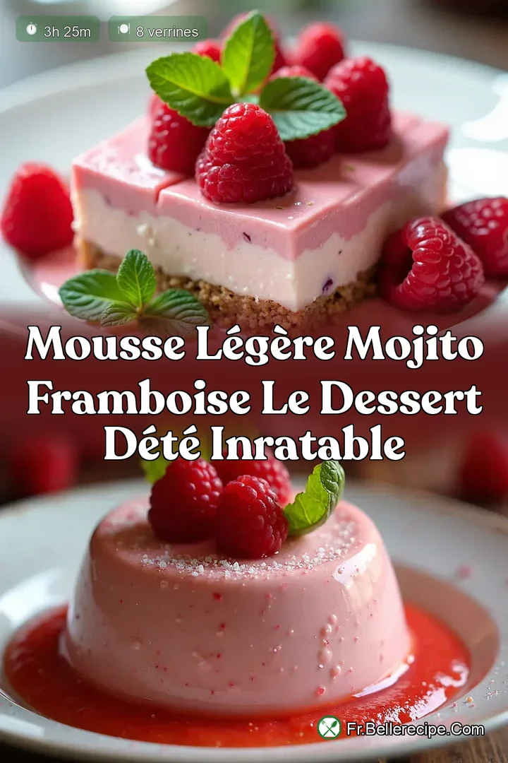 Mousse L&eacute;g&egrave;re Mojito Framboise Le Dessert d&Eacute;t&eacute; Inratable