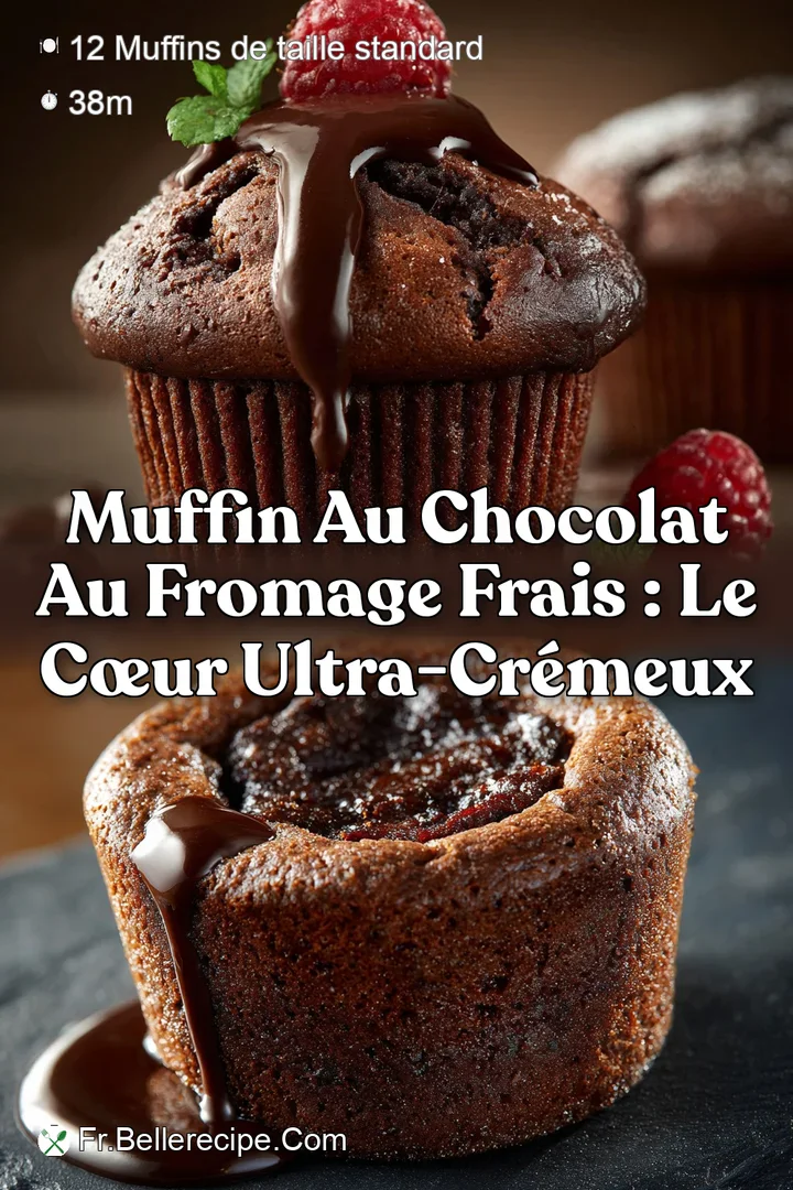 Muffin au chocolat au fromage frais : Le c&oelig;ur ultra-cr&eacute;meux