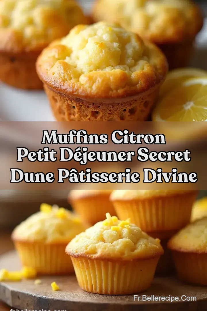 Muffins Citron Petit D&eacute;jeuner Secret dune P&acirc;tisserie Divine