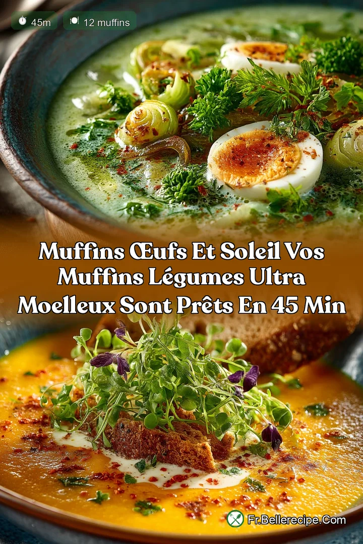 Muffins &OElig;ufs et Soleil Vos Muffins L&eacute;gumes ultra Moelleux sont Pr&ecirc;ts en 45 Min