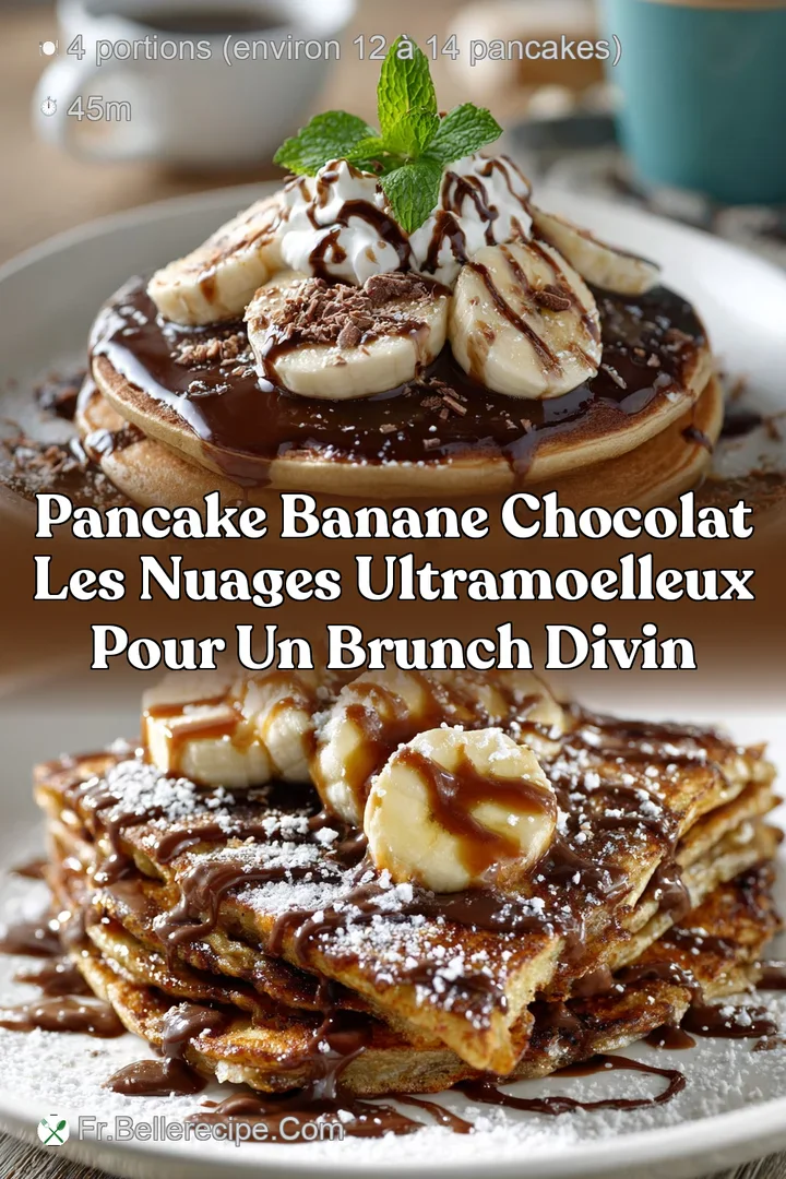 Pancake banane chocolat les nuages ultramoelleux pour un brunch divin