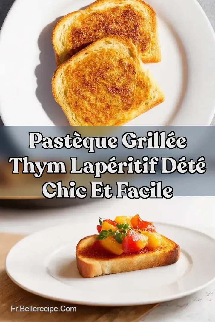Past&egrave;que Grill&eacute;e Thym LAp&eacute;ritif D&Eacute;t&eacute; Chic Et Facile