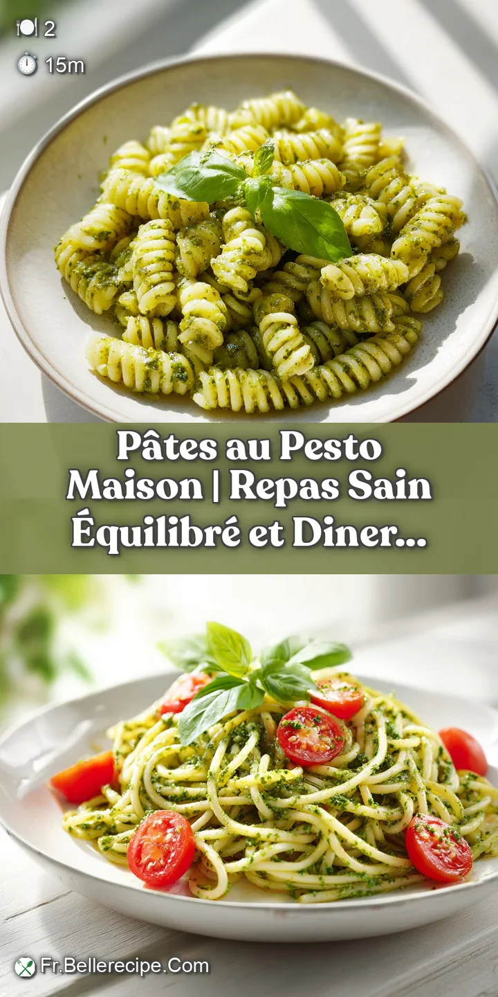 Close-up of glossy, emerald green pesto clinging to perfectly cooked pasta strands, glistening.