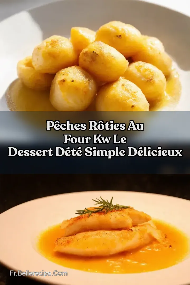P&ecirc;ches R&ocirc;ties au Four kw Le Dessert D&eacute;t&eacute; Simple D&eacute;licieux