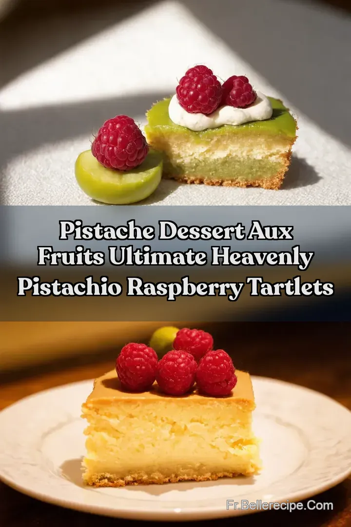 Pistache Dessert Aux Fruits Ultimate Heavenly Pistachio Raspberry Tartlets