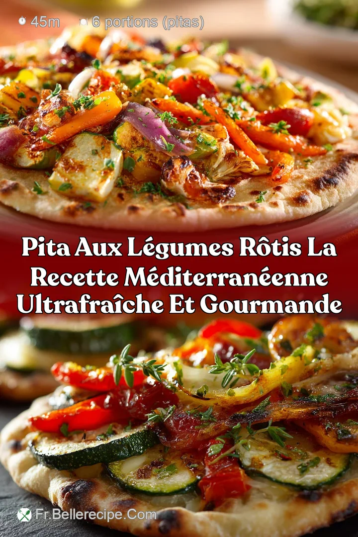 Pita aux l&eacute;gumes r&ocirc;tis La recette m&eacute;diterran&eacute;enne ultrafra&icirc;che et gourmande