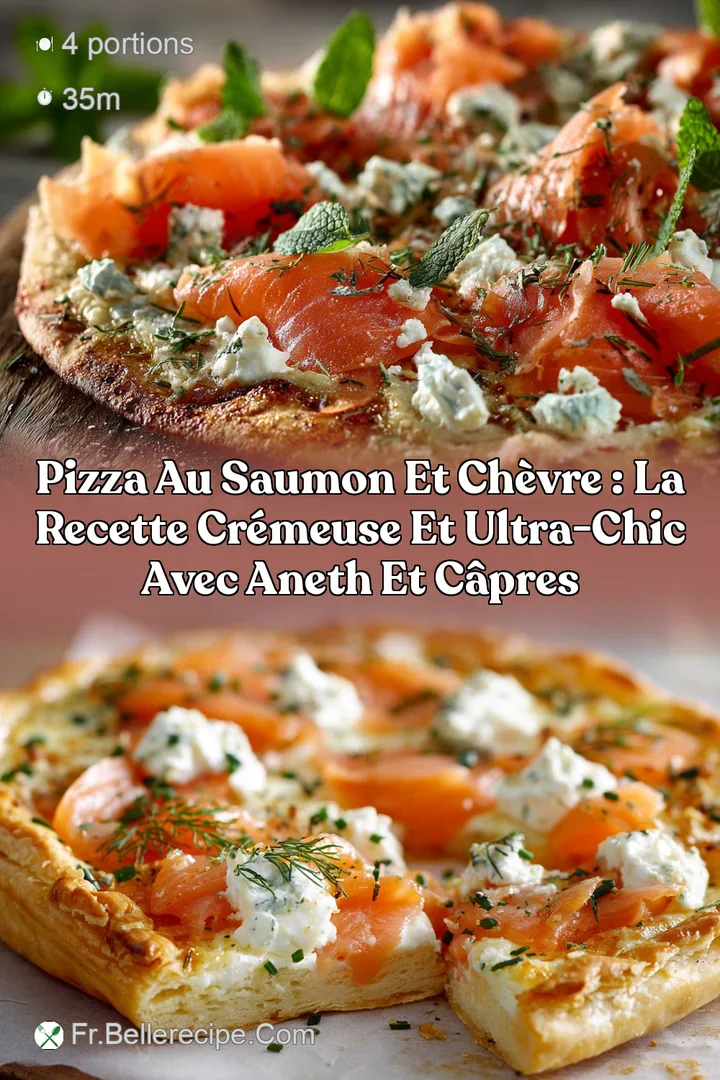 Pizza au saumon et ch&egrave;vre : La recette cr&eacute;meuse et ultra-chic avec aneth et c&acirc;pres