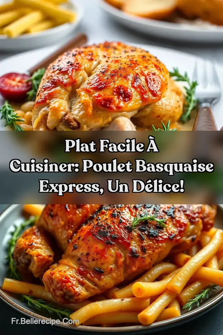 Plat Facile &agrave; Cuisiner: Poulet Basquaise Express Un D&eacute;lice!