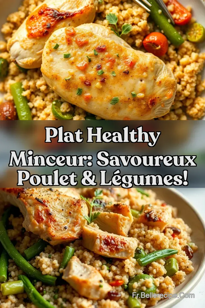 Plat Healthy Minceur: Savoureux Poulet & L&eacute;gumes!