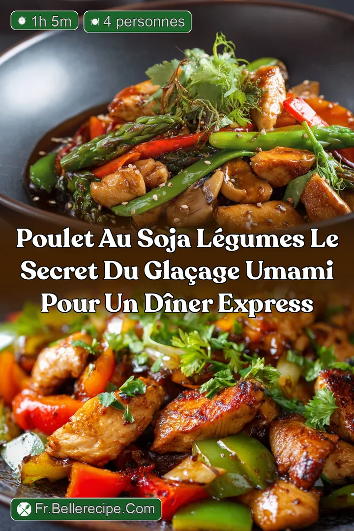 Poulet au Soja L&eacute;gumes Le secret du gla&ccedil;age Umami pour un d&icirc;ner express