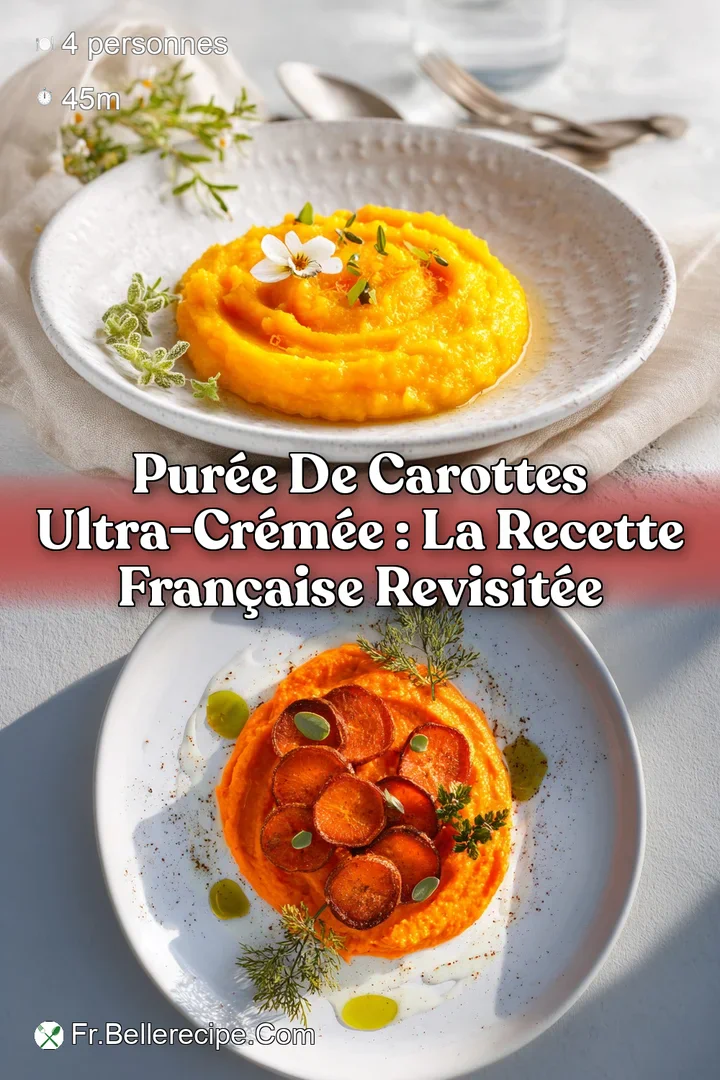 Pur&eacute;e de carottes ultra-cr&eacute;m&eacute;e : la recette fran&ccedil;aise revisit&eacute;e
