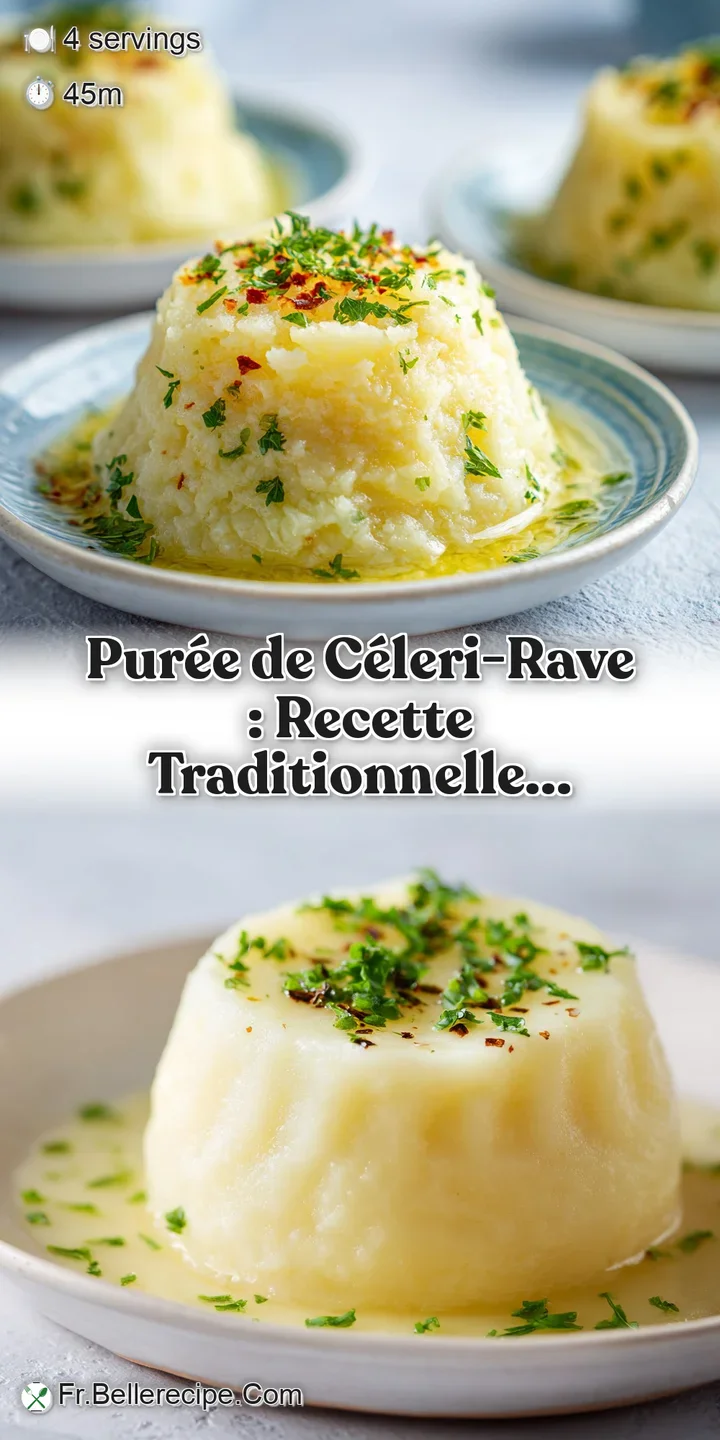 Close-up reveals the airy, whipped texture of the celeriac pur&eacute;e. Delicate swirls and subtle shadows create an appetizing ...