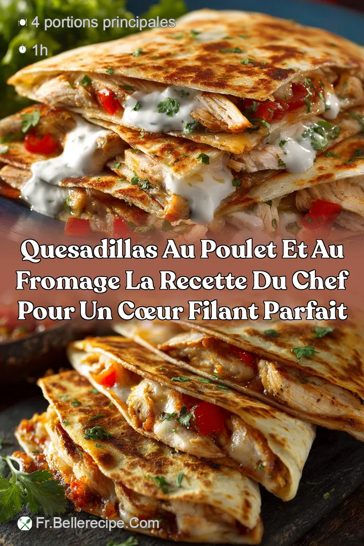 Quesadillas au poulet et au fromage La recette du chef pour un c&oelig;ur filant parfait