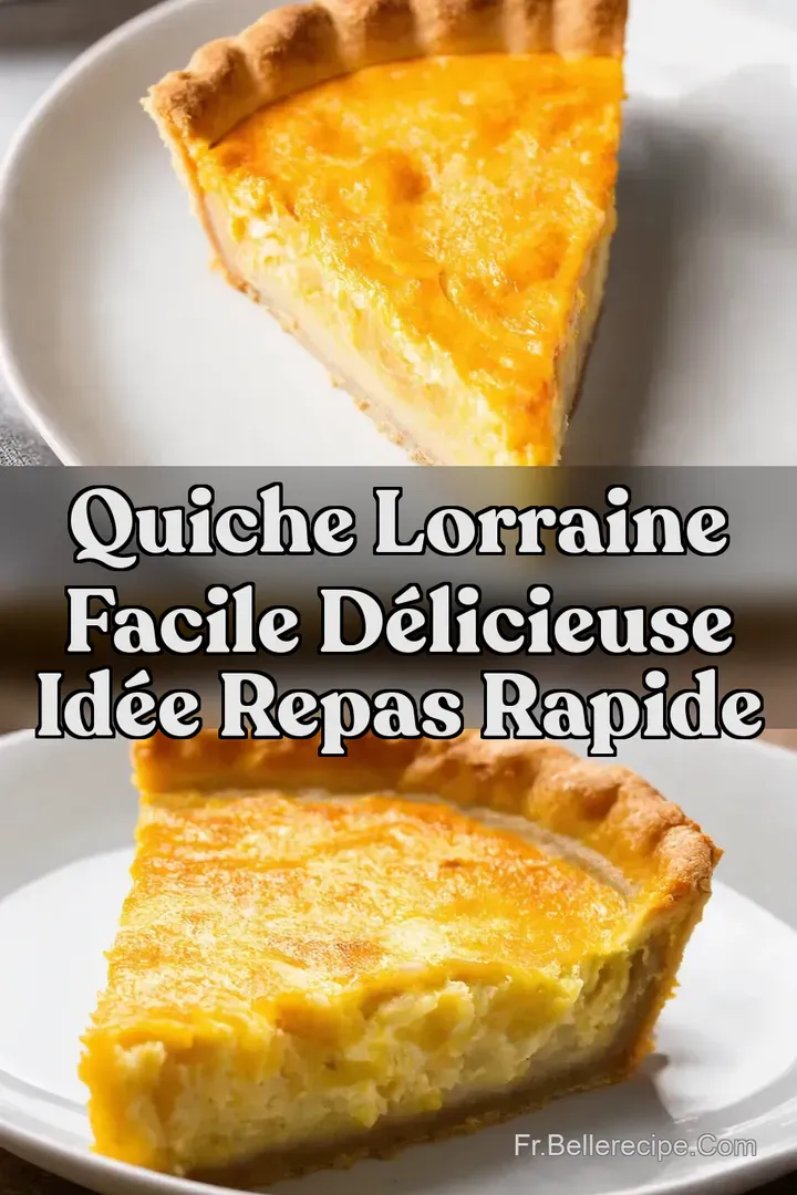 Quiche Lorraine Facile D&eacute;licieuse Id&eacute;e Repas Rapide