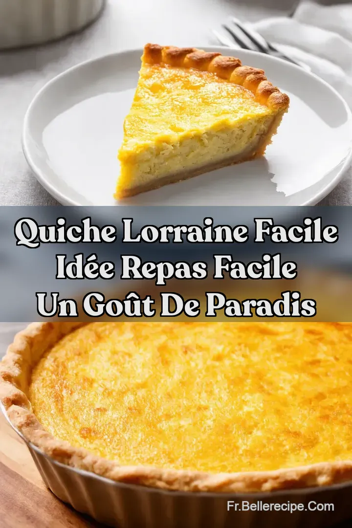 Quiche Lorraine Facile id&eacute;e repas facile Un Go&ucirc;t de Paradis