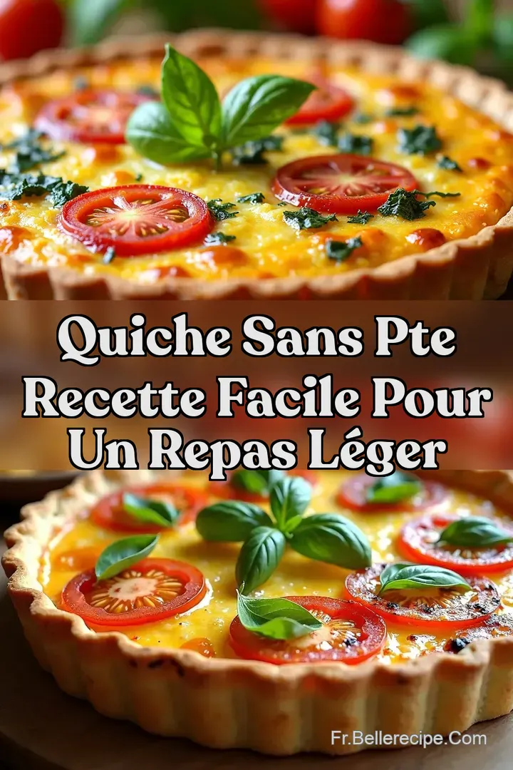 Quiche Sans Pte Recette Facile pour un Repas L&eacute;ger