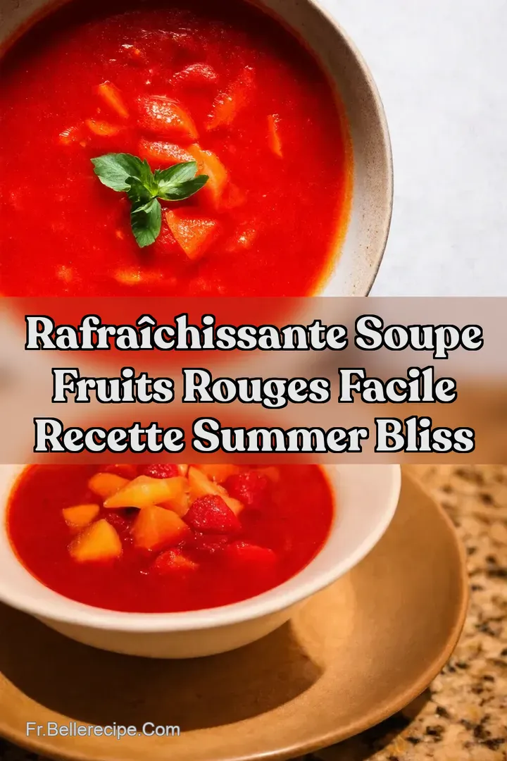 Rafra&icirc;chissante Soupe Fruits Rouges Facile Recette Summer Bliss