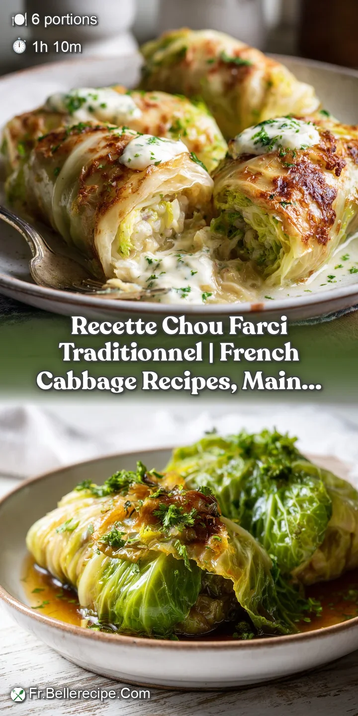 Close-up of tender, fork-tender cabbage leaf peeled back to reveal a hearty, spiced meat and rice filling.