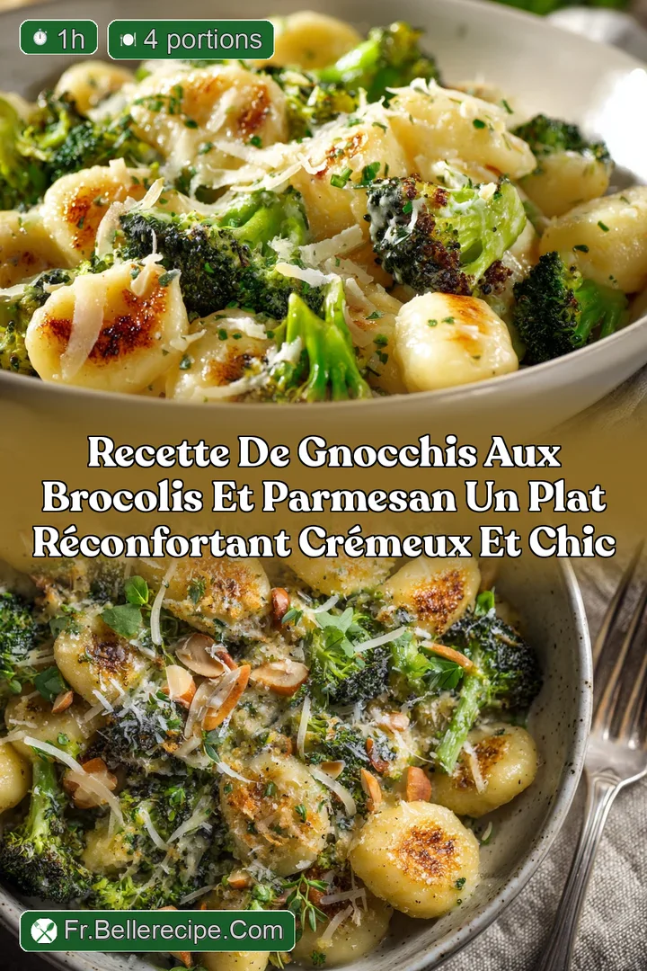 Recette de Gnocchis aux brocolis et parmesan un plat r&eacute;confortant cr&eacute;meux et chic