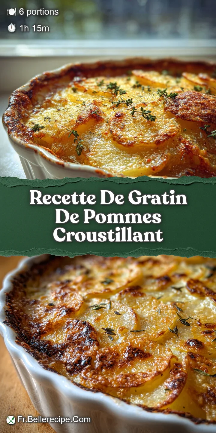 Close-up of a warm apple gratin, showing the caramelized apples and the golden, crispy parmesan crust. Steam gently rising.