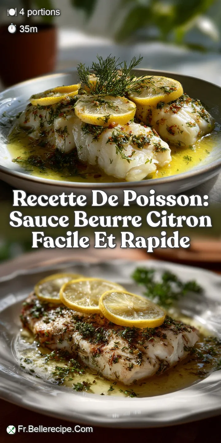 Recette de Poisson: Sauce Beurre Citron Facile et Rapide