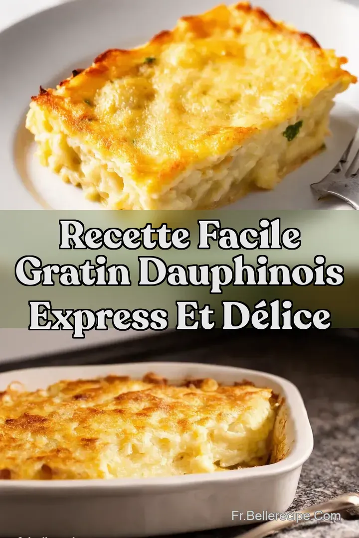 Recette Facile Gratin Dauphinois Express et D&eacute;lice