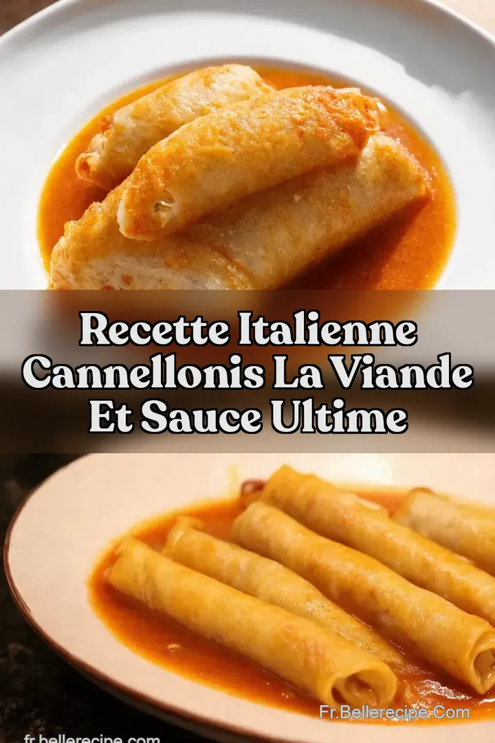 Recette Italienne Cannellonis la Viande et Sauce Ultime