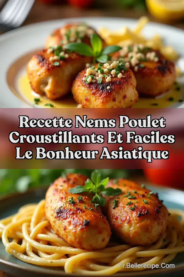 Recette Nems Poulet Croustillants et Faciles le Bonheur Asiatique