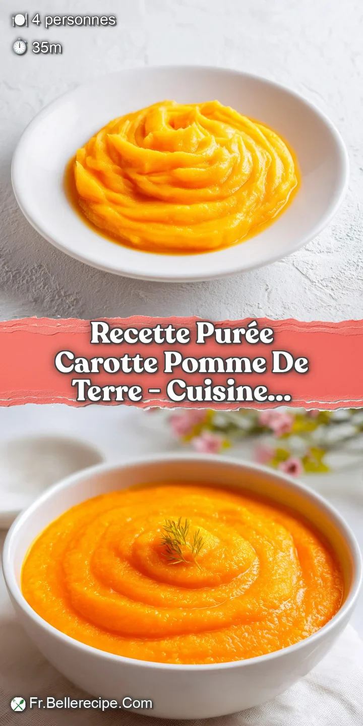 Close-up of silky, pale orange carrot and potato pur&eacute;e. A delicate sheen reflects the light, promising a smooth, comforti...