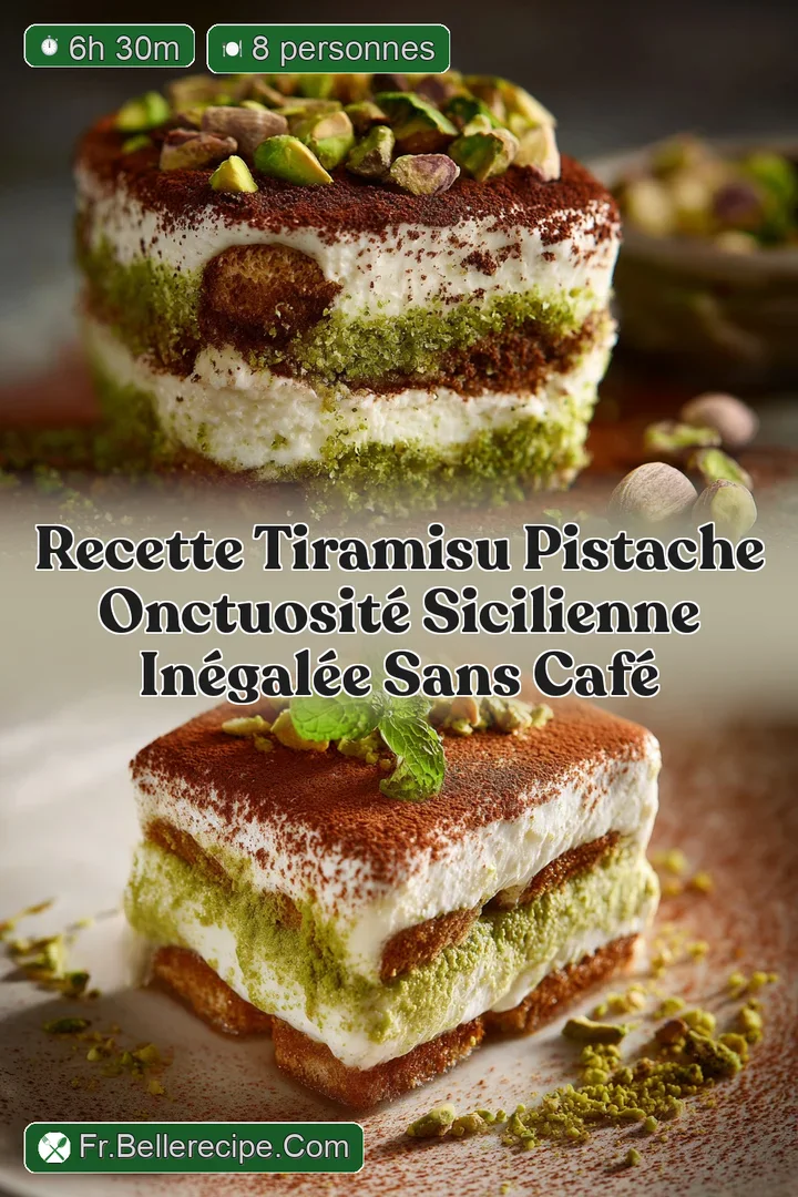 Recette Tiramisu Pistache Onctuosit&eacute; Sicilienne In&eacute;gal&eacute;e Sans Caf&eacute;