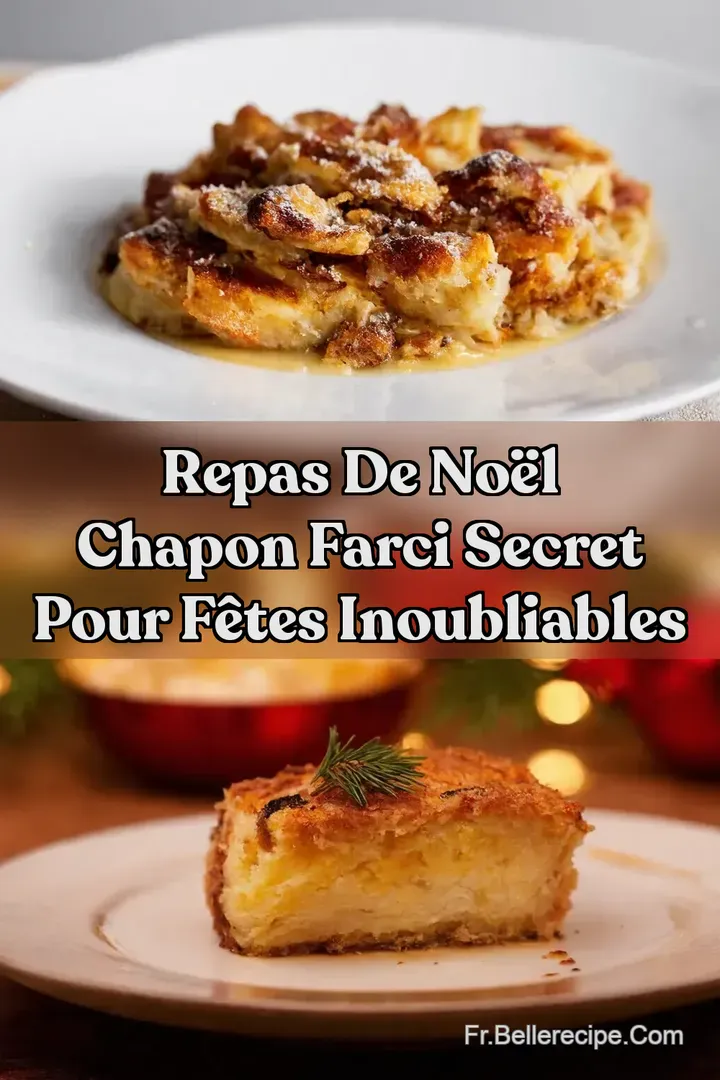 Repas de No&euml;l Chapon Farci Secret pour F&ecirc;tes Inoubliables