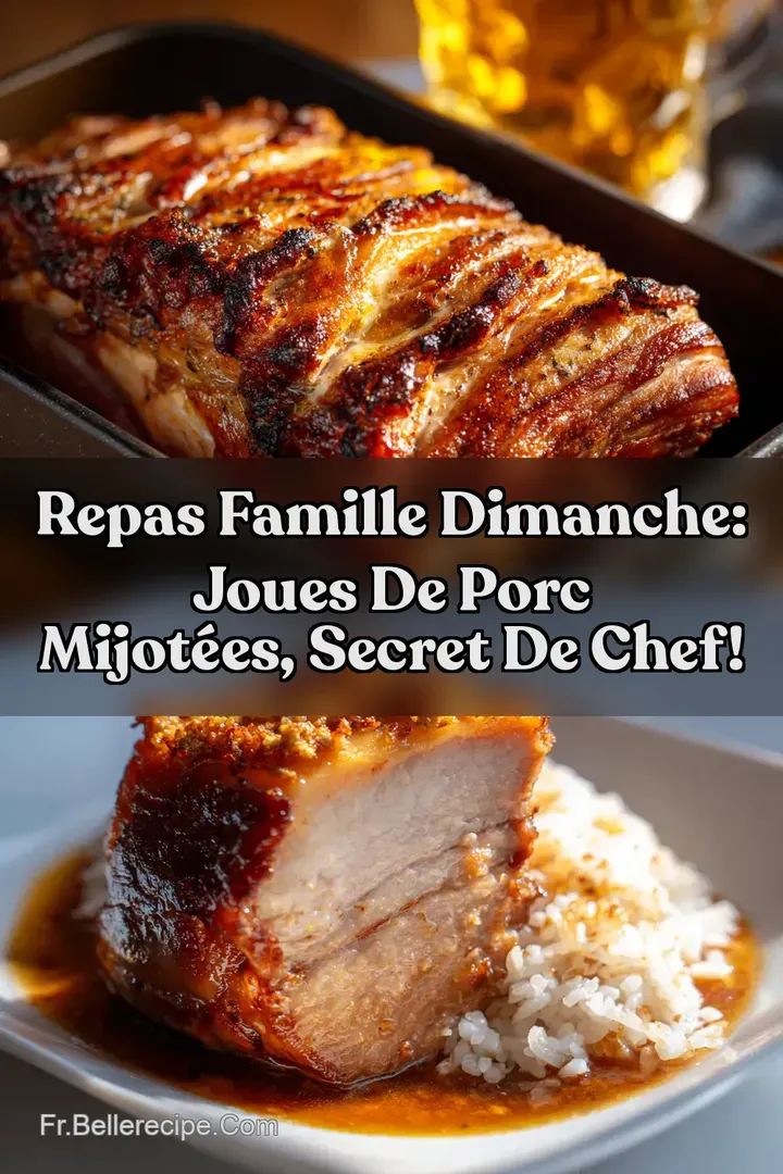 Repas Famille Dimanche: Joues de Porc Mijot&eacute;es Secret de Chef!