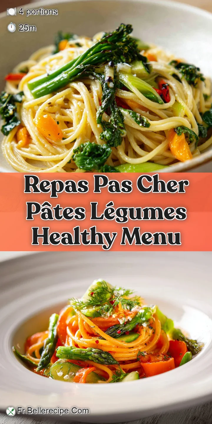 Close-up view of glistening pasta and vegetables, bursting with color and coated in a light, savory sauce. Fresh herbs vis...