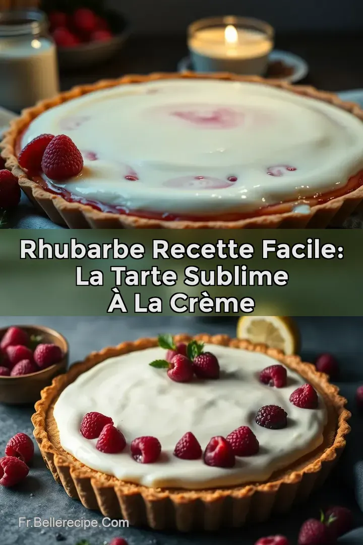 Rhubarbe recette facile: La Tarte Sublime &agrave; la Cr&egrave;me