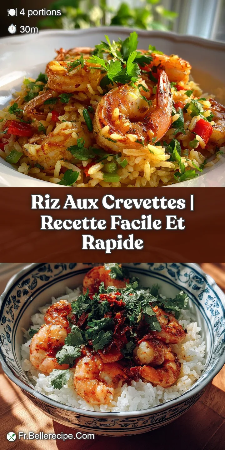 Close-up of creamy rice studded with succulent shrimp. Steam rises off the dish, hints of herbs. Inviting and flavorful we...