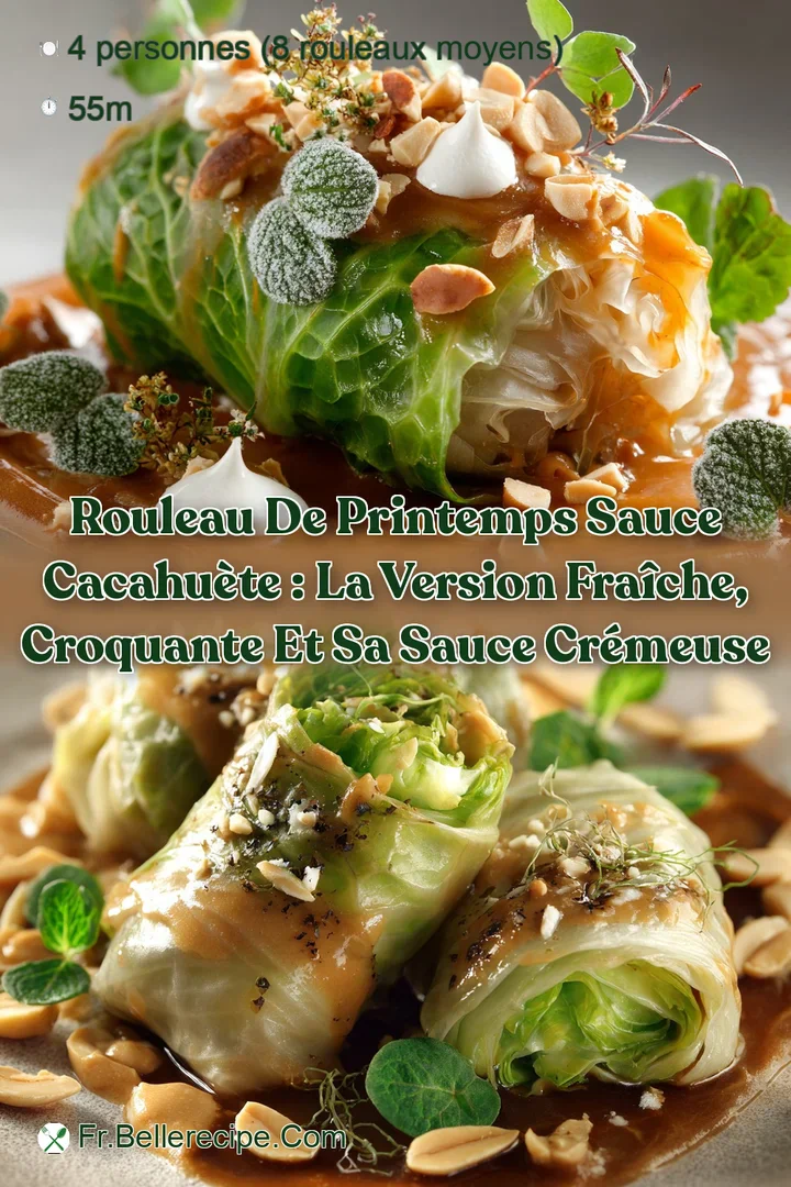 Rouleau de printemps sauce cacahu&egrave;te : La version fra&icirc;che croquante et sa sauce cr&eacute;meuse